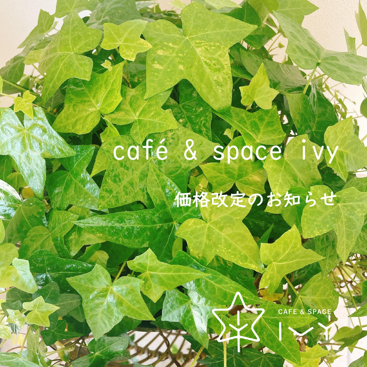 価格改定のお知らせ（一部メニュー対象）